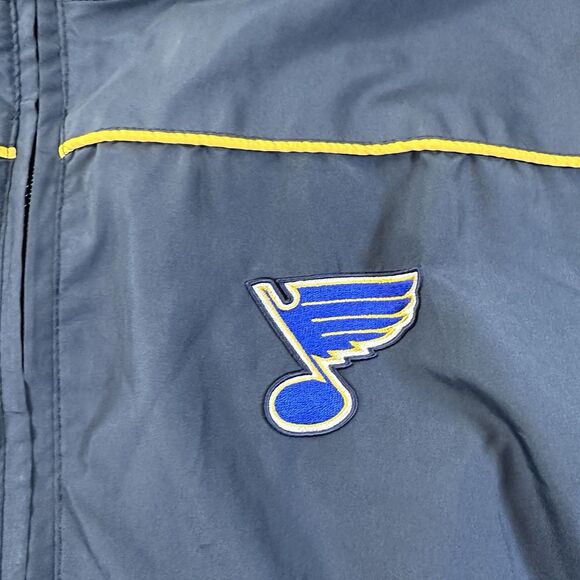 Vintage CCM St. Louis Blues Windbreaker Jacket Men XXL Blue Full Zip NHL - Picture 3 of 7
